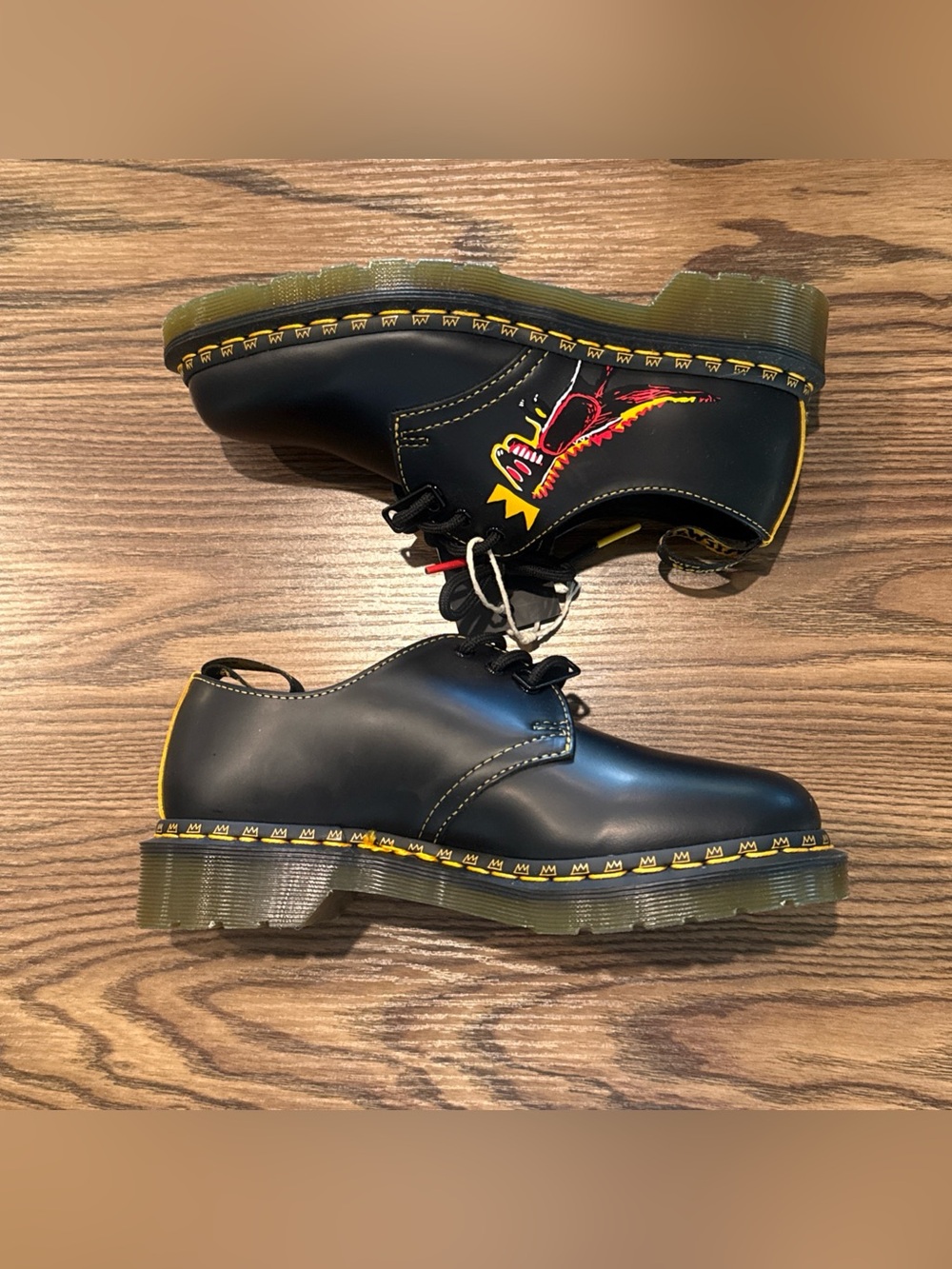 Men’s Size 5 / Womens Size 6 Dr. Martens Jean-Michael Basquiat 1461 Derby Oxford - Picture 2 of 10
